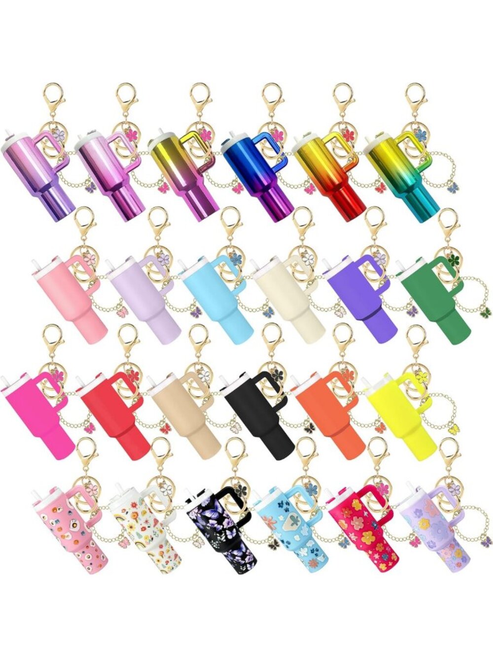 Cute Mini Tumbler Keychain Charm for Lip Balm & Chapstick Holder - Purse
